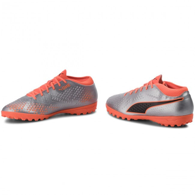 Puma scarpa da calcietto One 4 Syn TT 104751 01 argento-arancione-nero