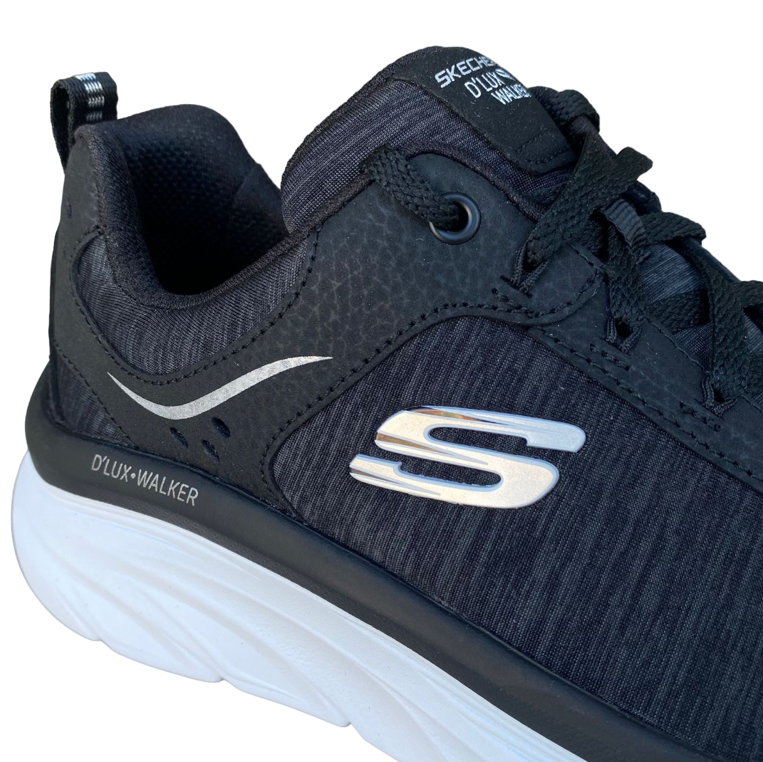 Skechers women's walking shoe D'Lux Walker Cool Groove 149336/BKW black-white
