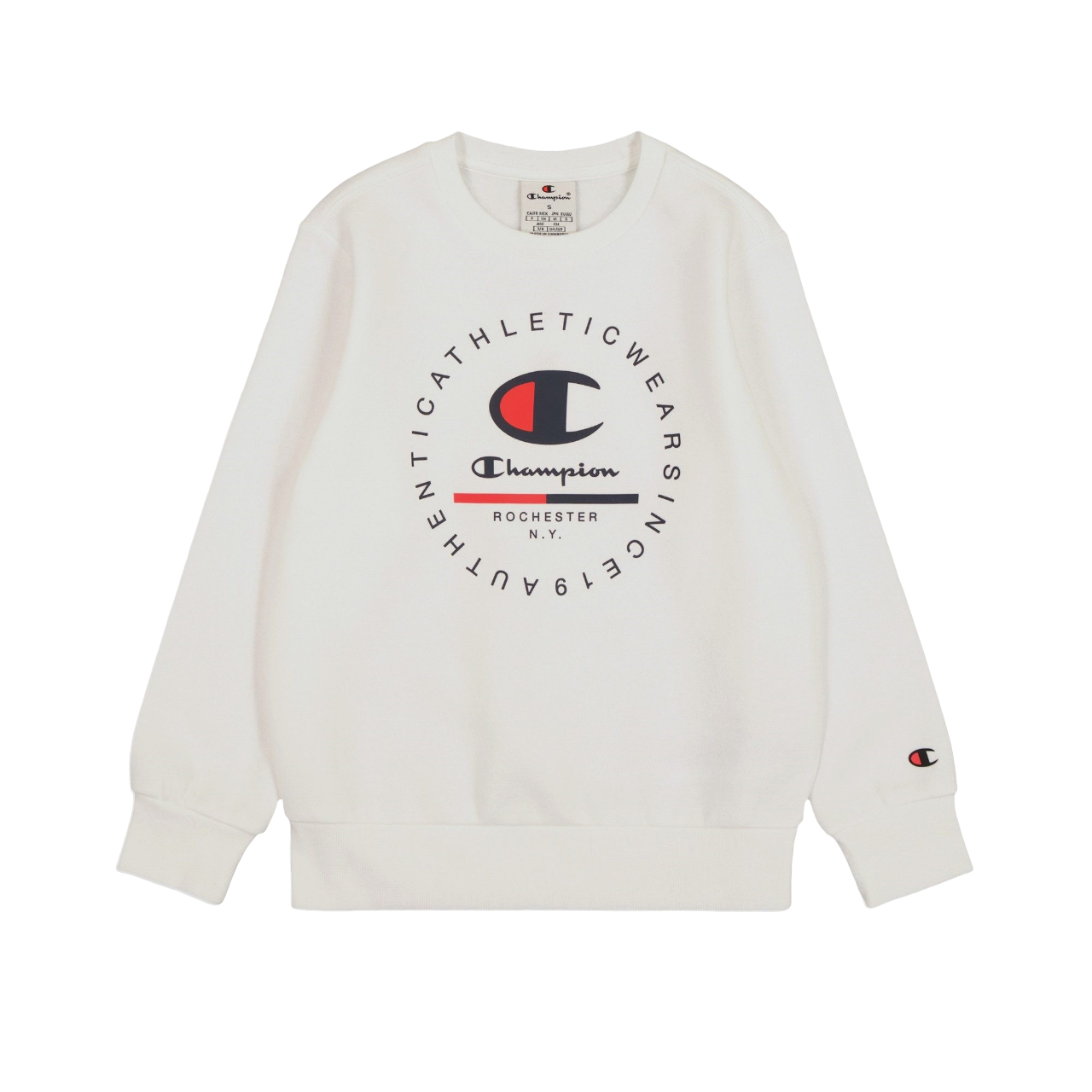 Champion felpa girocollo da bambino 306838 WW001 bianco