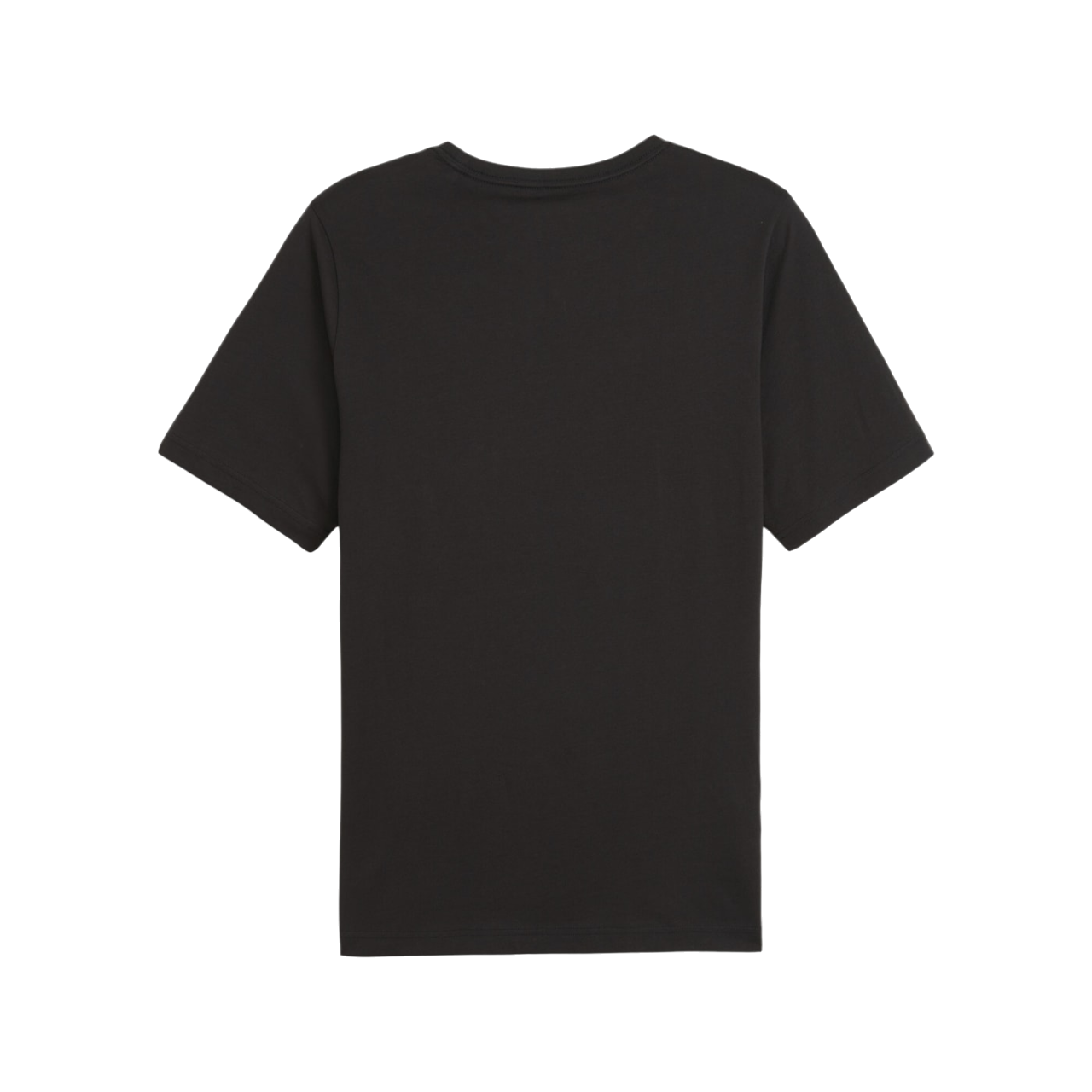 Puma men's short sleeve t-shirt ESS+ 2 large logo print 586759-59 black-lemon