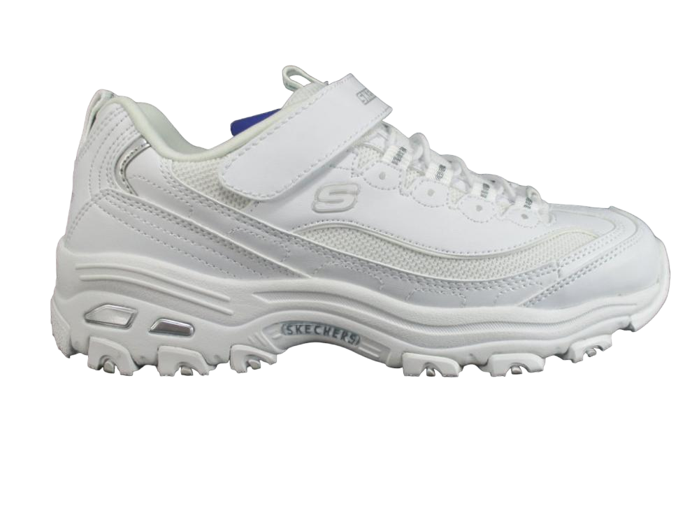 Skechers sneakers da bambina e ragazza D'Lites in the Clear 664060L WSL bianco