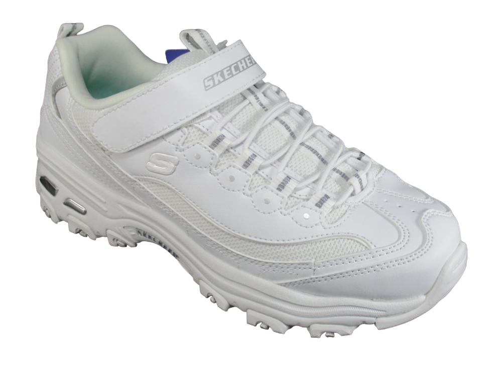 Skechers sneakers da bambina e ragazza D'Lites in the Clear 664060L WSL bianco