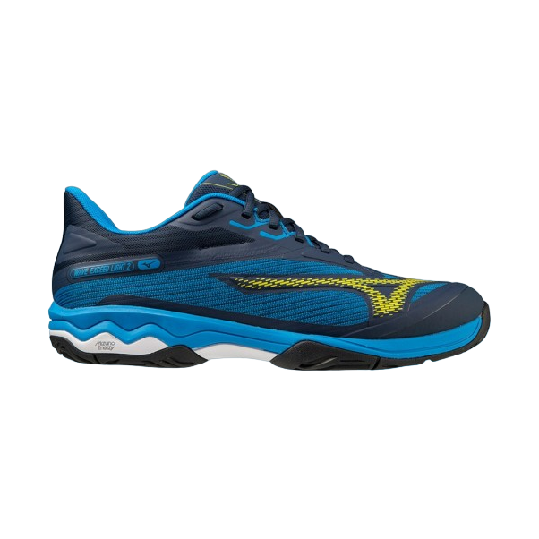 Mizuno scarpa da tennis da uomo Wave Exceed Light 2 AC 61GA231814 blu-azzurro-giallo