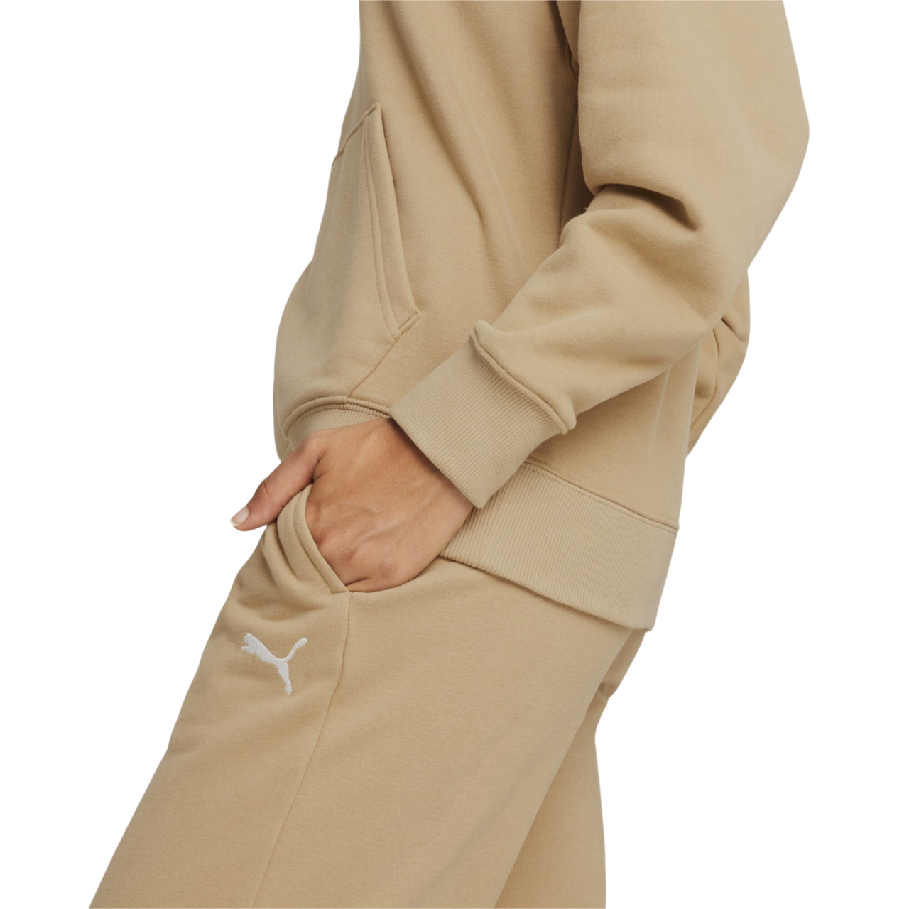 Puma tuta sportiva da donna con felpa con cappuccio 679920-83 tortora