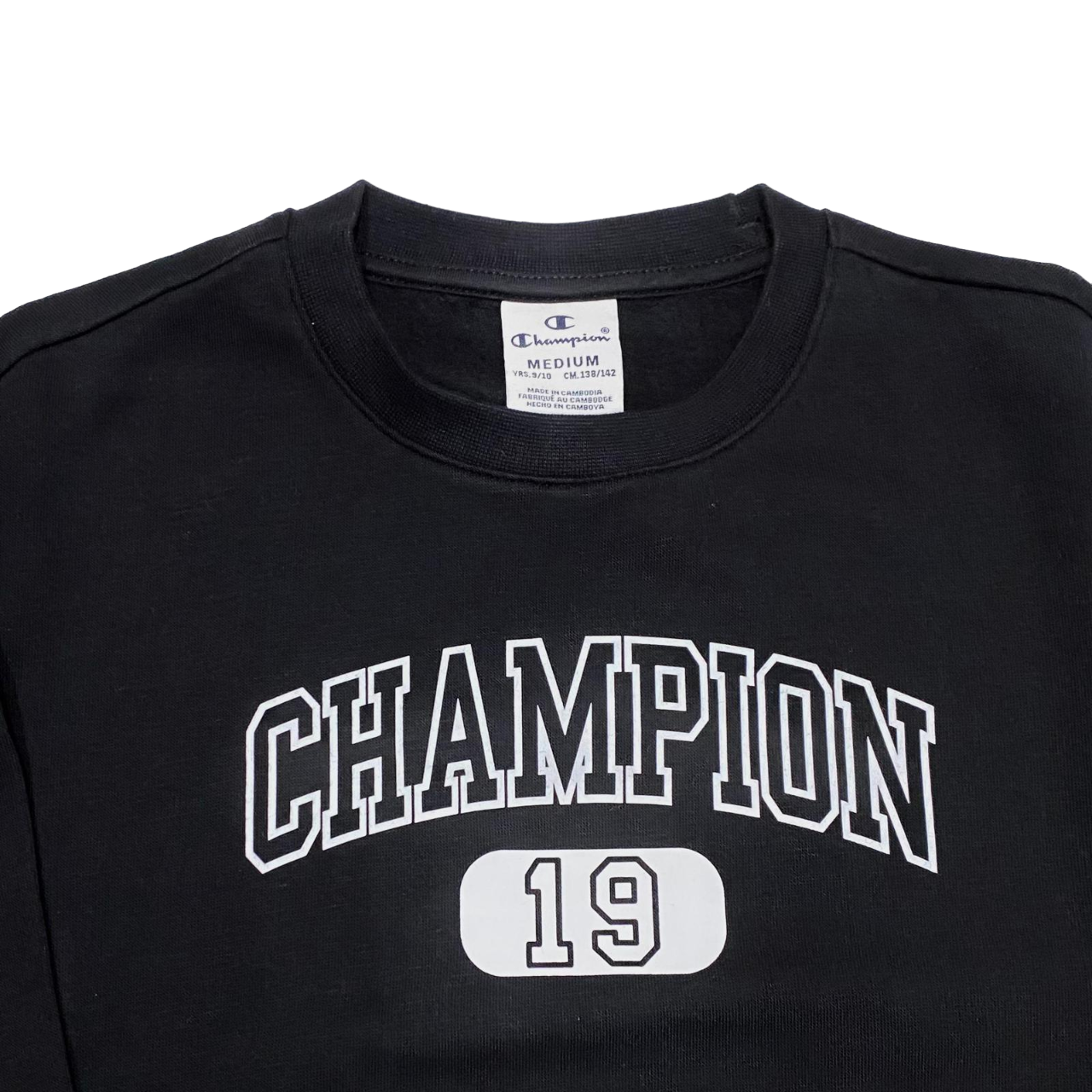 Champion tuta sportiva da ragazza con felpa girocollo Legacy Heritage 404834 KK001 nero
