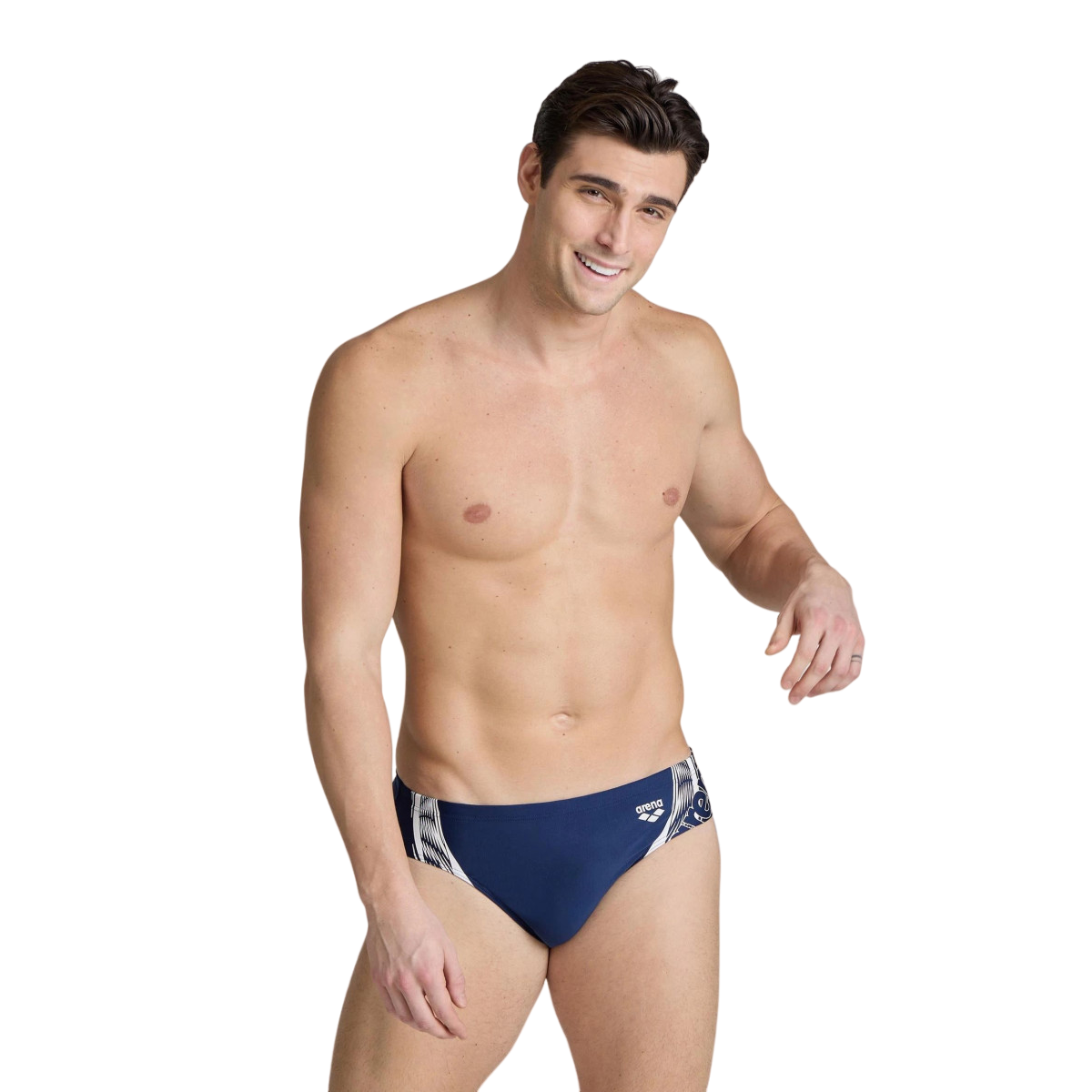 Arena Costume slip da uomo da piscina Briefs Graphic 005536 710 blu-bianco