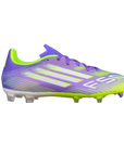 Scarpa da calcio Adidas F50 League colore viola con tecnologia FG/MG per velocità massima, modello JI0003, esterno