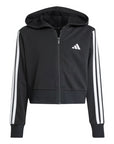Adidas Felpa Con Cerniera e Cappuccio da Ragazza Essentials JJ0956 nero avanti