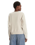 Adidas Felpa Essentials Small Logo Feelcozy JI6069 Beige - Vista Posteriore