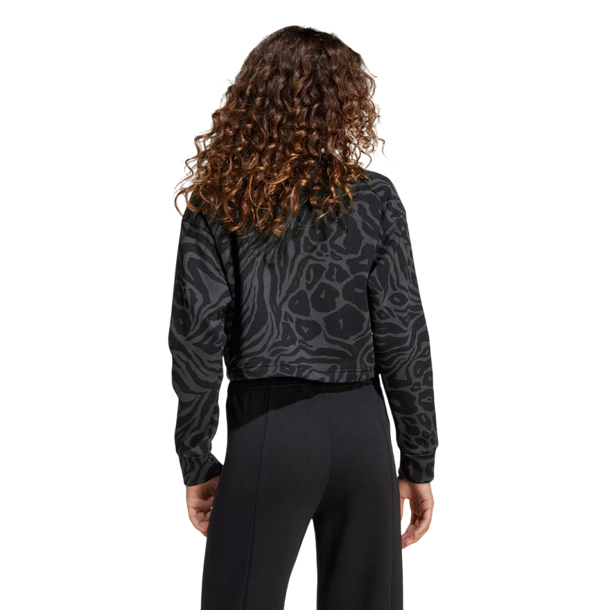Adidas Felpa Girocollo FI AOP per Bambino Nero – Codice Articolo JM1367 - vista posteriore
