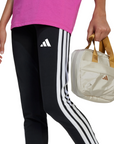 Leggings sportivi Adidas Essentials JD6473 nero per donna, abbigliamento fitness di qualità premium, logo