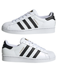 Adidas Originals scarpa sneakers da ragazzi Superstar FU7712 bianco-nero 4