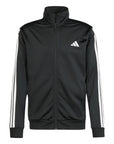 Adidas Tuta Sportiva Basic 3 Strisce Tricot Track Suit JI8858 Nero - Felpa