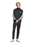 Adidas Tuta Sportiva Basic 3 Strisce Tricot Track Suit JI8858 Nero - Vista Frontale