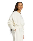 Adidas felpa da donna Soft Lux Loose JV9893 bianco laterale destro