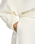 Adidas felpa da donna Soft Lux Loose JV9893 bianco particolare elastico