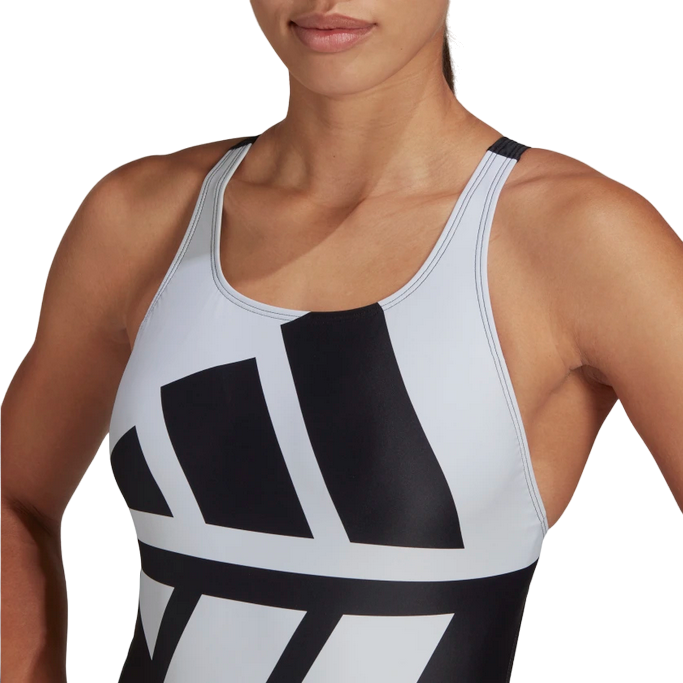 Adidas costume intero da piscina da donna Logo Graphic HB1675 nero bianco