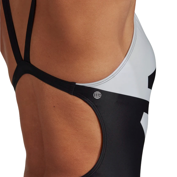 Adidas costume intero da piscina da donna Logo Graphic HB1675 nero bianco