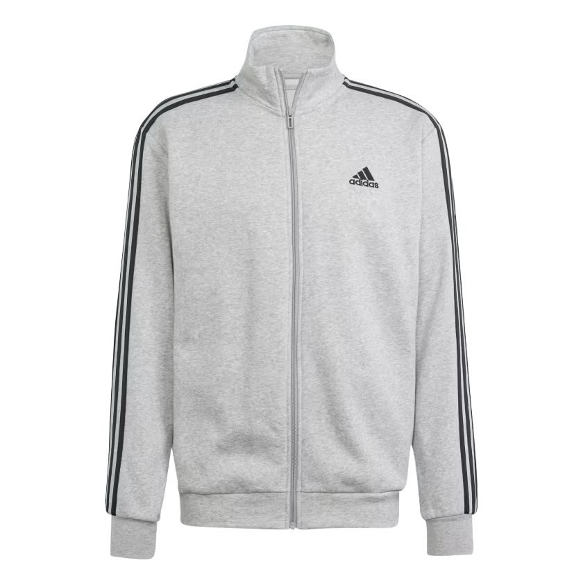 Adidas Basic men's tracksuit 3 stripes in fleece cotton IA3073 gray black