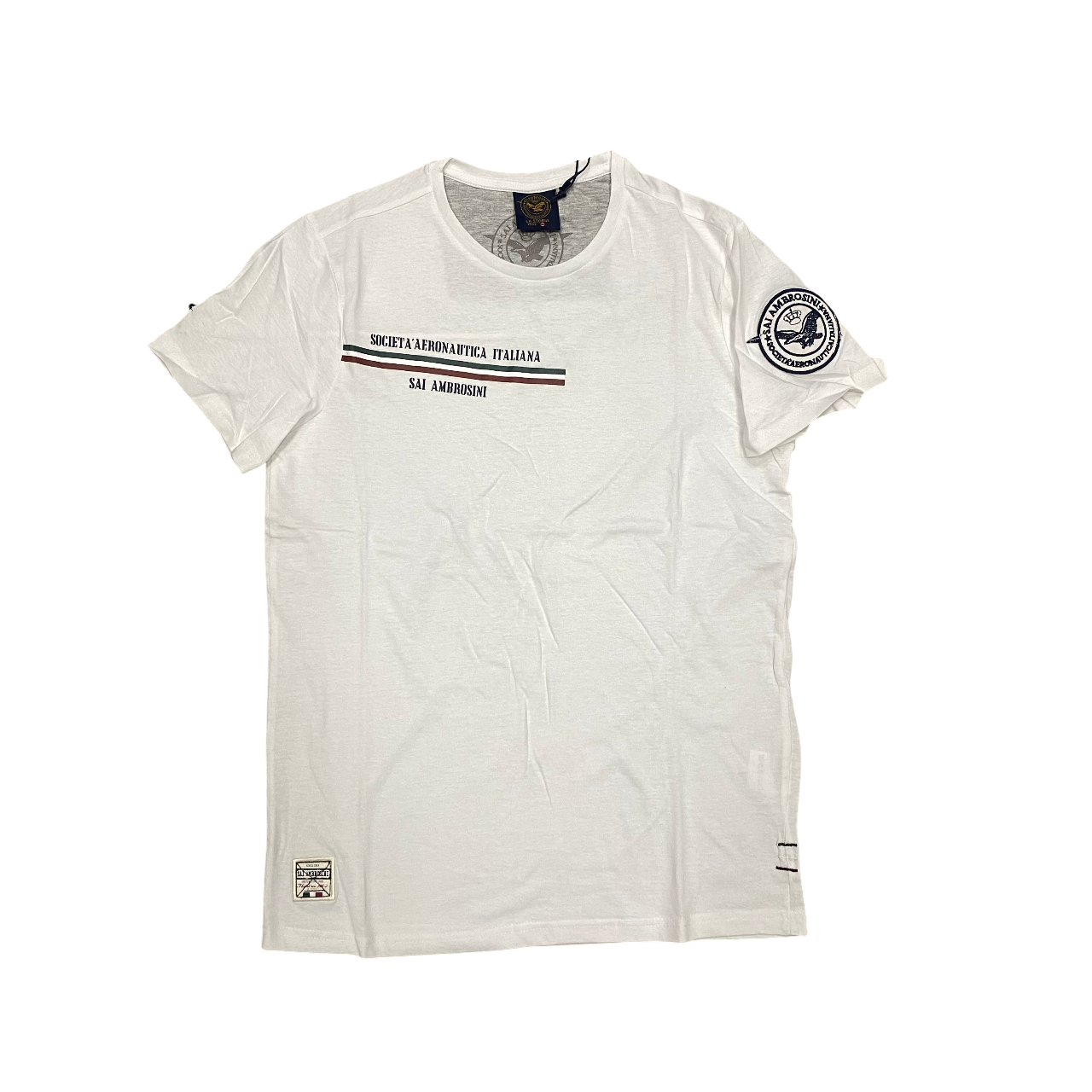 Aeronautica Italiana maglietta manica corta da uomo 010390U bianco