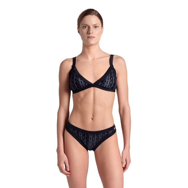 Arena Costume Bikini Triangolo da donna da donna con stampa 007070551 nero