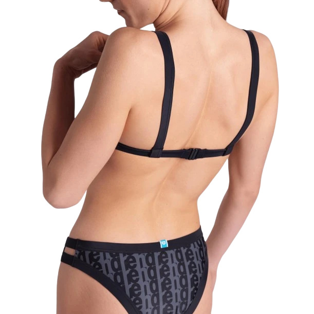Arena Women's Triangle Bikini Costume with print 007070551 black
