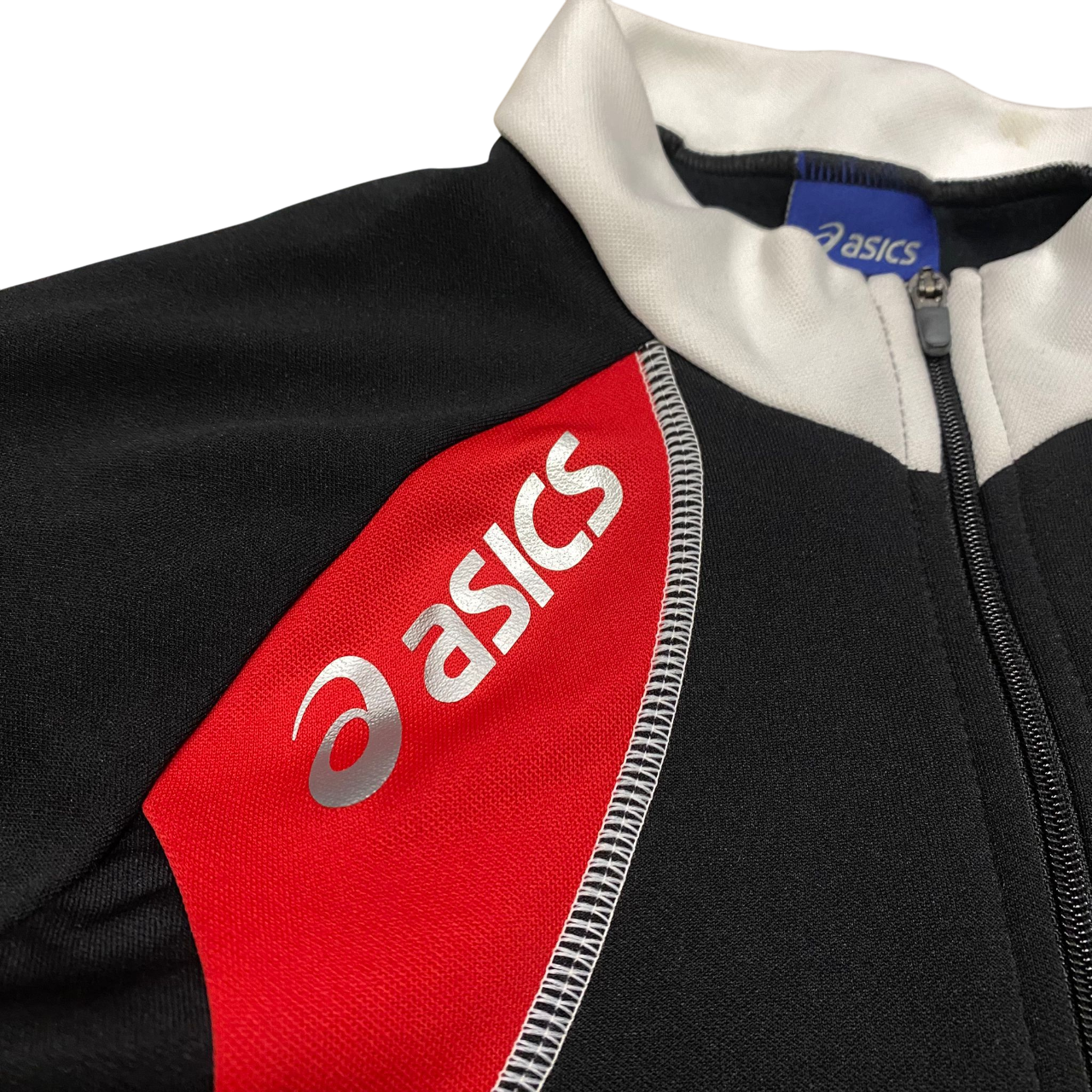 Asics maglietta da ciclista da uomo manica lunga con cerniera intera Ventoux T781Z5 9026 nero-rosso