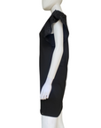 Abito smanicato nero Astrolabio da donna modello M787M 500, elegante vestito italiano in cotone elasticizzato - laterale