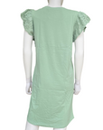 Abito smanicato verde Astrolabio da donna modello M78M 671, elegante vestito italiano in cotone elasticizzato - posteriore