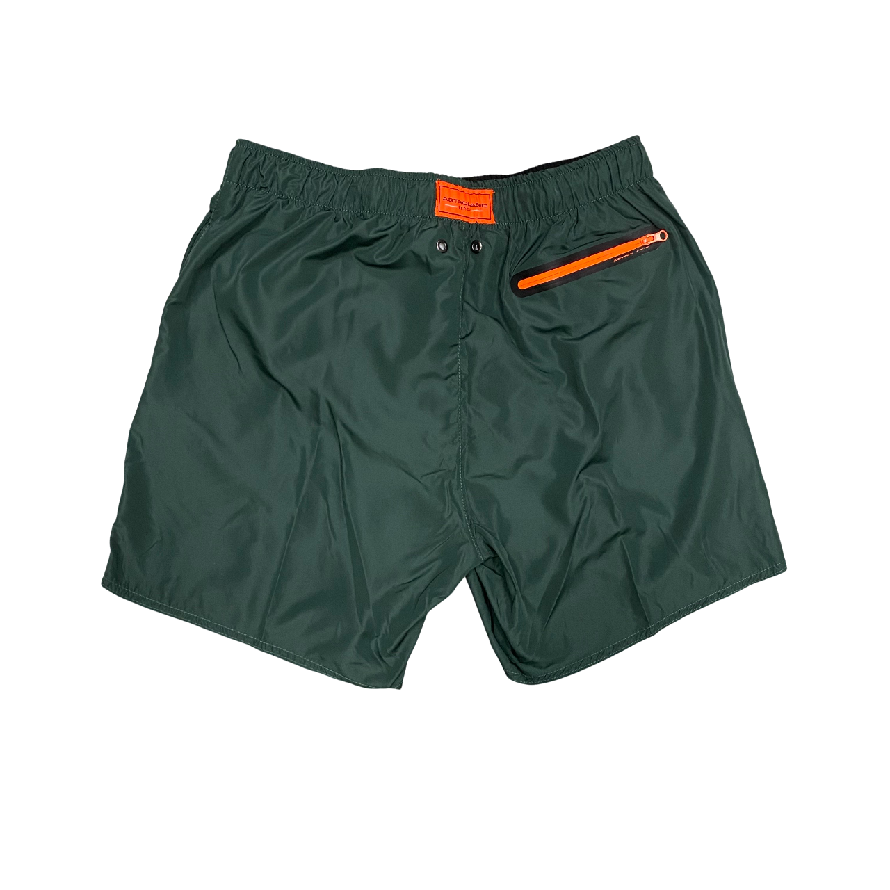 Costume verde a pantaloncino Astrolabio da uomo modello M87C QL5 con taschino posteriore con cerniera, ideale per spiaggia e piscina - posteriore