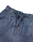 Astrolabio pantaloncino jeans estivo da donna CA61 460 blu con elastico e coulisse in vita - cintura
