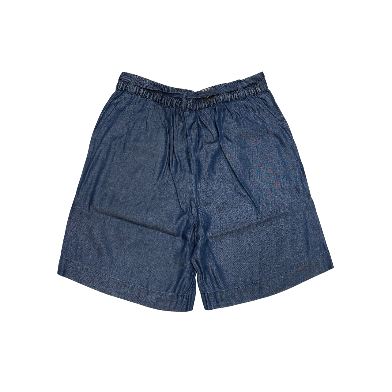 Astrolabio pantaloncino jeans estivo da donna CA61 460 blu con elastico e coulisse in vita - posteriore