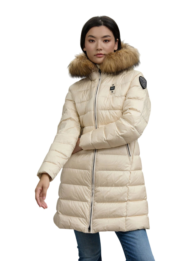 Blauer Piumino Donna Long Kristin 25WBLDK03103 006047 907 Morning Grey - fronte