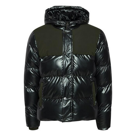 Blendo piumino invernale da uomo con cappuccio e tessuto lucido 20714389 194007 black