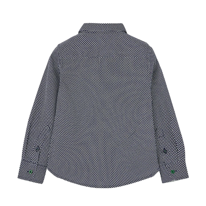 Boboli Printed poplin shirt for boys 737322 9176 navy blue