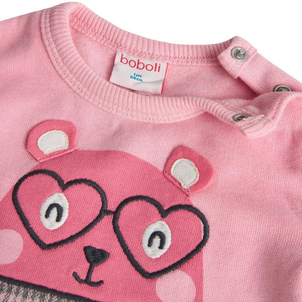 Boboli Completo di felpa e leggings per neonato femmina 109011-3872 rosa