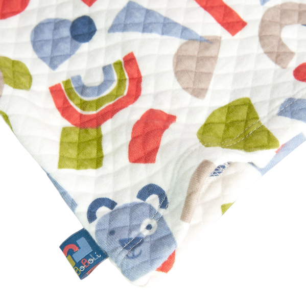 Boboli Completo di felpa e pantaloni in cotone per neonato con stampa animali 139182-9452 bianco-celeste