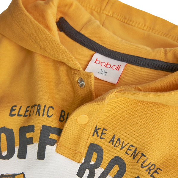 Boboli Completo di felpa e pantaloni in felpa per neonato maschio 319070 1207 giallo-grigio