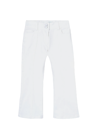 Boboli Pantalone a zampa elasticizzato per ragazza 438016 1100 bianco