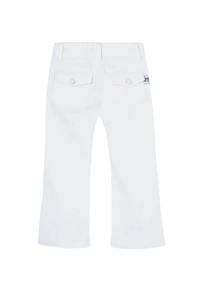 Boboli Stretch flared trousers for girls 438016 1100 white
