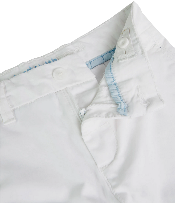 Boboli Children's stretch satin trousers 738042 1100 white
