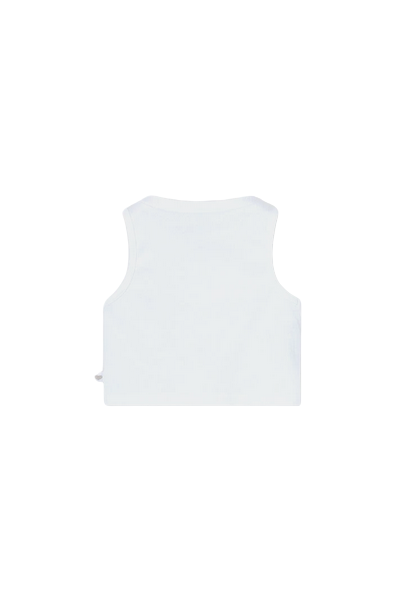 Boboli ribbed top for girls 498045 1100 white
