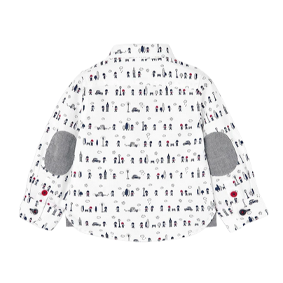 Boboli long sleeve Oxford shirt for infants and children 727229 9166 white