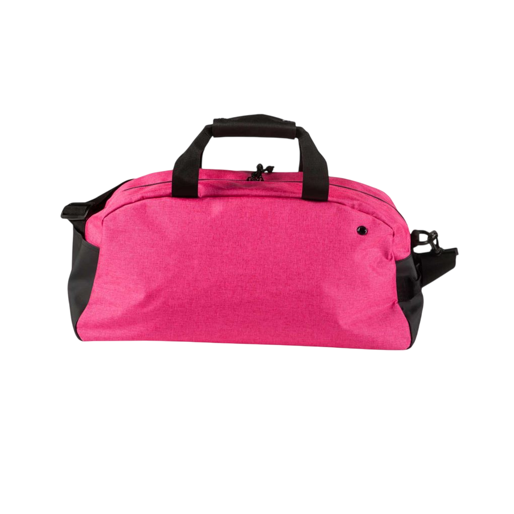 Borsone sportivo Arena Team Duffle rosa da 25 litri, impermeabile, ideale per piscina e palestra con tracolla regolabile e scomparto per oggetti bagnati, vista posteriore