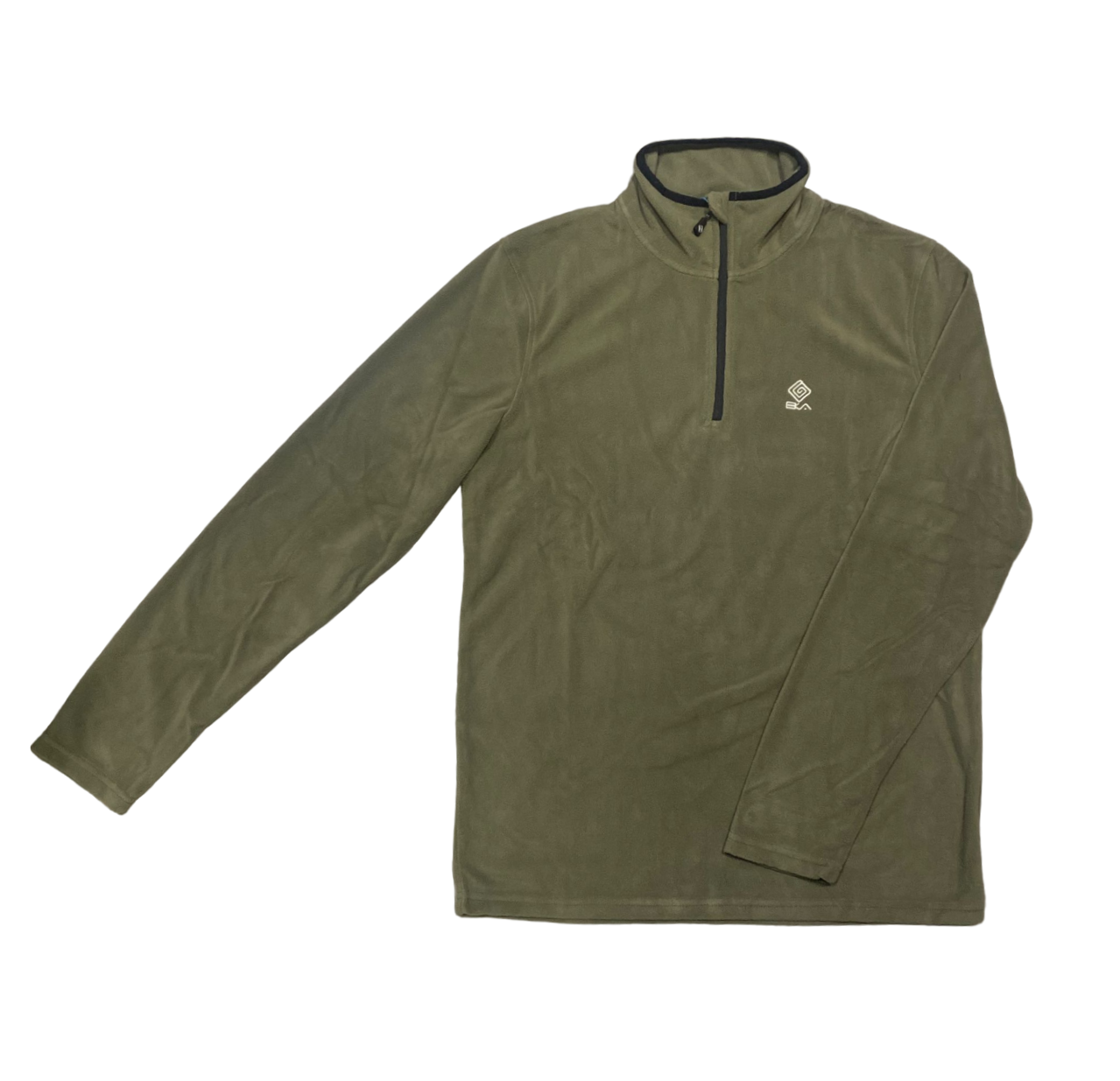 Brekka maglia mezza zip in micropolar fleece verde militare