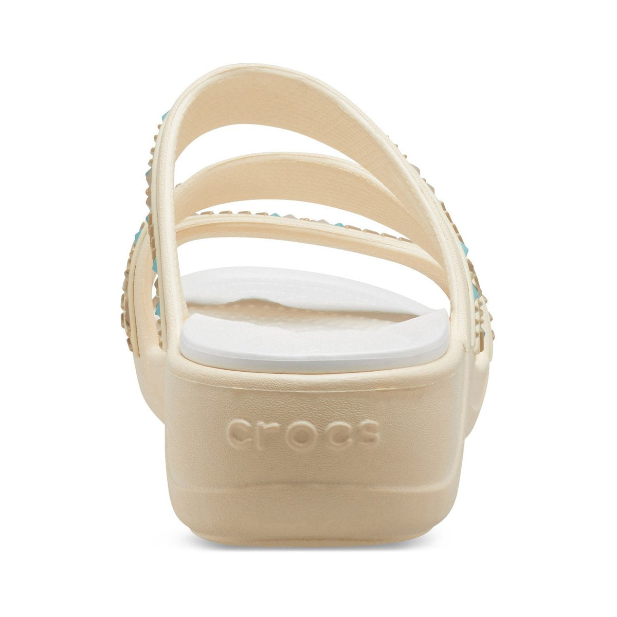 Crocs women's sandal Boca Medallion Strappy Wedge W207431-108 vanilla