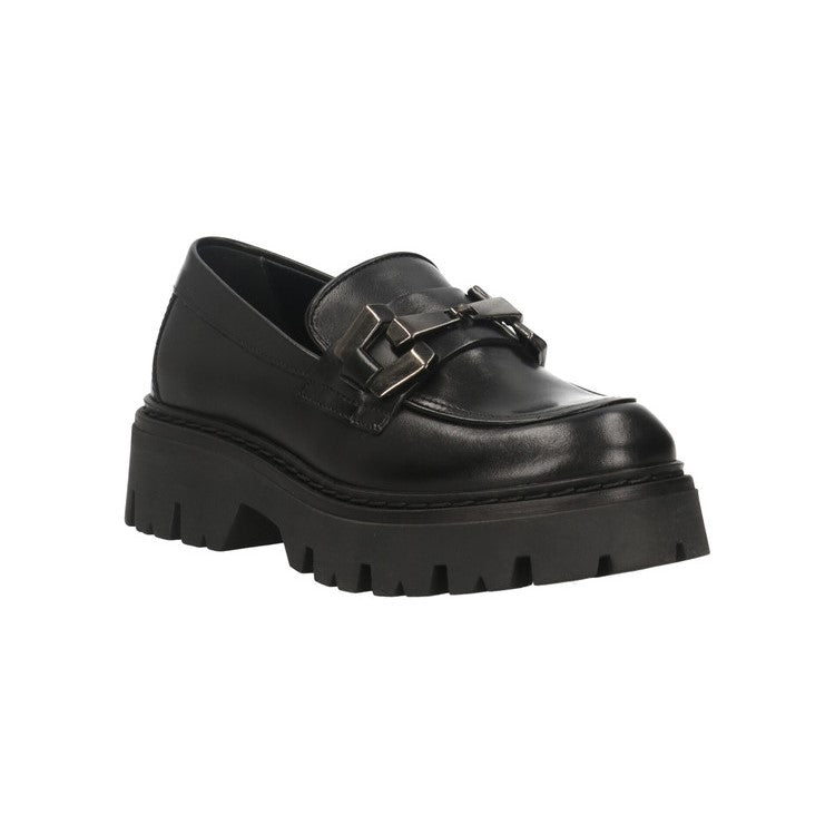 CafèNoir Scarpa Moccasin in leather with clamp for women C1FM1011 N001 black