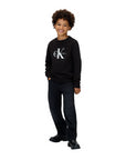 Calvin Klein Felpa Girocollo con Logo IU0IU00714BEH Nera - vista nera