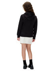 Calvin Klein Felpa con Cappuccio Unisex Junior IU0IU00712BEH Nera - vista posteriore