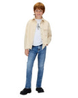 Calvin Klein Jeans Dad Fit IB0IB02547 Washed Blue Cf per Junior - Stile e Comfort - vista frontale